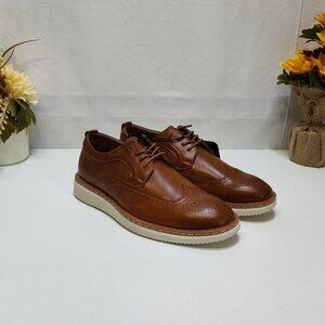 George Jonaah Wingtip Oxford Dress Shoes Size 8.5 Memory Insole True To Size Fit